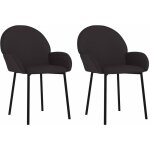 Vidaxl - chaises � manger lot de 2 noir similicuir