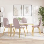 Vidaxl - chaises � manger lot de 4 rose velours
