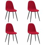 Vidaxl - chaises � manger lot de 4 rouge bordeaux velours