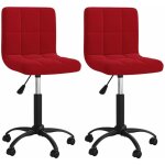Vidaxl - chaises  manger pivotantes lot de 2 rouge bordeaux velours