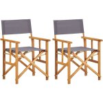 Vidaxl - chaises de metteur en scène 2 pcs bois massif d'acacia Vidaxl - chaises de metteur en scène 2 pcs bois massif d'acacia