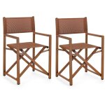 Chaises de metteur en sc�ne pliables d'ext�rieur (lot de 2) - cabourg