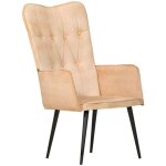 Chaise  oreilles crme toile vidaxl