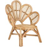 Chaise paon pour enfants en rotin naturel clair empilable pour int�rieur et ext�rieur florentine ii