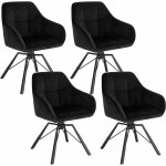 Woltu - chaise pivotante � 360�, lot de 4, chaise salle � manger scandinave, fauteuil de cuisine en velours, ...