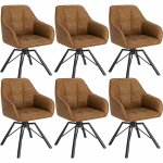 Woltu - chaise pivotante à 360°, lot de 6, chaise salle à manger scandinave, fauteuil en faux cuir vintage, ... Woltu - chaise pivotante à 360°, lot de 6, chaise salle à manger scandinave, fauteuil en faux cuir vintage, ...