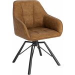 Woltu - chaise pivotante à 360°, chaise salle à manger scandinave, fauteuil en faux cuir vintage, marron ... Woltu - chaise pivotante à 360°, chaise salle à manger scandinave, fauteuil en faux cuir vintage, marron ...