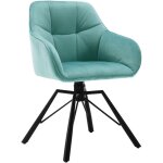 Woltu - chaise pivotante � 360�, chaise salle � manger en velours, fauteuil scandinave, pieds en m�tal, ...
