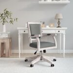 Chaise pivotante de bureau gris fonc tissu vidaxl