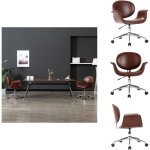 Chaise pivotante de bureau marron similicuir - chaise de bureau - chaise pivotante - chaise ergonomique ...