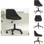 Chaise pivotante de bureau noir velours - chaise de bureau - chaise pivotante - chaise ergonomique - ...
