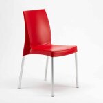 Chaise plastique pour bar caf boulevard grand soleil italienne - rouge