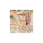 Les tendances - chaise pliable 54x45x85 cm en bambou naturel