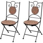 Vidaxl - chaises pliables de bistro 2 pcs cramique terre cuite