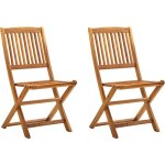 Vidaxl - chaises pliables d'ext�rieur 2 pcs bois d'acacia solide