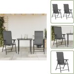 Chaises pliables de jardin lot de 2 gris r�sine tress�e - chaise de jardin - fauteuil de jardin - mobilier ...