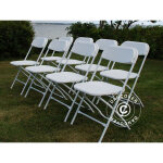 Chaise pliante 44x44x80cm, blanc, 8 pices