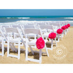 Chaise pliante 44x46x77cm, blanc, 8 pi�ces