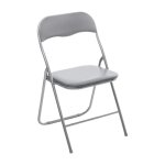 Ac - deco - chaise d'appoint pliante pvc grise five
