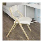 Sobuy - chaise pliante confortable en bois avec assise rembourre ? chaise de runion ou de cuisine, ...