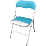 Chaise pliante de l'intrieur ou d'acier extrieur avec sige et dos dans ppcp rembourr closy skyblue ...