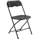 Rekkem - chaise pliante noire en plastique