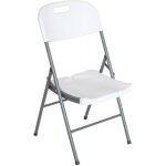 7h seven house - chaise pliante avec poigne blanche 47x58x87cm 7house