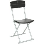 Chaise pliante pvc simili noire five