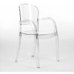 Chaise polycarbonate transparente salle  manger bar joker grand soleil