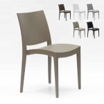 Chaise en polypropyl�ne pour salle � manger bar et restaurant grand soleil trieste - beige