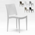 Chaise en polypropyl�ne pour salle � manger bar et restaurant grand soleil trieste - blanc