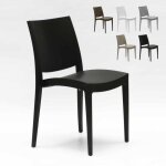 Chaise en polypropyl�ne pour salle � manger bar et restaurant grand soleil trieste - noir
