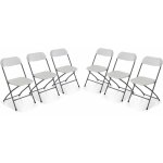 Sweeek - chaises de r�ception pliantes ? fiesta ? 6 chaises d'appoint en plastique et m�tal