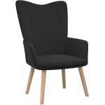 Chaise de relaxation noir velours 13
