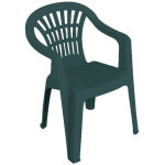 Chaise en r�sine avec bras lyra verte progarden