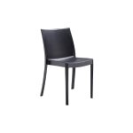 Bica - chaise empilable perla en polypropyle'ne anthracite avec pieds antide'rapants cm 47x55x82 h pour ...