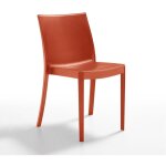 Chaise de restaurant bar jardin empilable en polypropyl�ne pour l'ext�rieur et l'int�rieur perla bica ...
