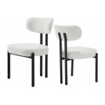 Wahson office chairs ? lot de 2 chaises en fausse fourrure ? chaise salle � manger avec pieds en m�tal ...