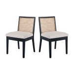 Wahson office chairs - chaise de salle  manger lot de 2 en rotin et bois chaise salle  manger rtro ...