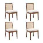 Wahson office chairs - chaise de salle  manger lot de 4 en rotin et bois chaise salle  manger rtro ...