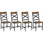 Vasagle - chaises de salle  manger, lot de 4, siges de cuisine, cadre en acier, ergonomique, style ...
