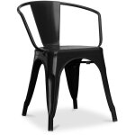 Privatefloor - chaise de salle � manger avec accoudoirs - design industriel - acier - nouvelle �dition ...