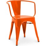 Privatefloor - chaise de salle � manger avec accoudoirs - design industriel - acier - nouvelle �dition ...