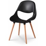 Kosmi - chaise de salle à manger chloe noire et pieds en bois Kosmi - chaise de salle à manger chloe noire et pieds en bois