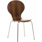 Chaise de salle � manger cuisine empilable design moderne bois marron - marron