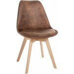 Clp - chaise de salle � manger / cuisine linares marron similicuir