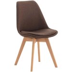 Chaise de salle à manger / cuisine linares marron tissu Chaise de salle à manger / cuisine linares marron tissu