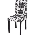 Chaise de salle à manger cuisine en tissu jacquard noir pieds foncés design moderne 040002323 Chaise de salle à manger cuisine en tissu jacquard noir pieds foncés design moderne 040002323