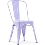 Tolix style - chaise de salle � manger - design industriel - acier - nouvelle �dition - stylix lavande ...