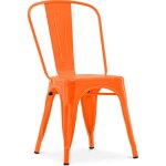 Chaise de salle � manger - design industriel - acier - nouvelle �dition - stylix orange